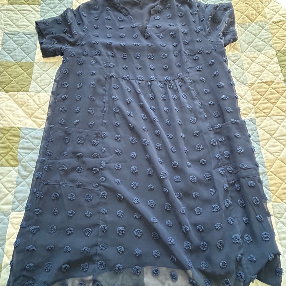 MIHOLL Navy Short Sleeve Dress